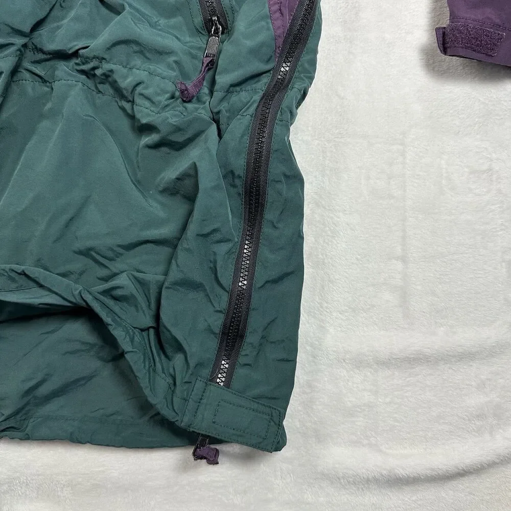 Vintage Sierra Designs Anorak Jacket Mens M Purple Teal Hooded Pullover 90s